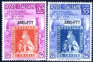 1951, Toscana, serie completa 2 valori nuovi ... 