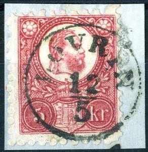 Lovrin, Briefstück mit 5 Kr. Franz Josef, ... 