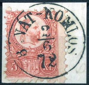 Banat-Komlos, Briefstück mit 5 Kr. Franz ... 