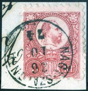 Nagy-Szalonta, Briefstück mit 5 Kr. Franz ... 