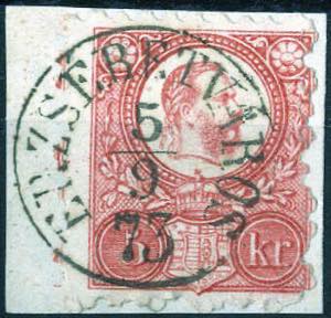 Erzsebetvaros, Briefstück mit 5 Kr. Franz ... 