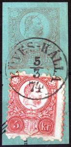 Köves-Kalla, Briefstück einer 5 Kr. ... 