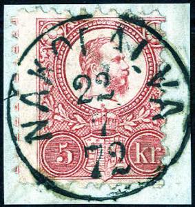 Nakofalva, Briefstück mit 5 Kr. Franz ... 