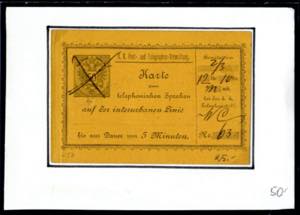 1888, Telefonkarte, 50 Kr. grau auf ... 