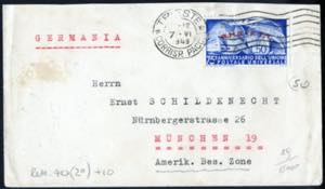 1949, lettera da Trieste il 7.6 per Monaco ... 