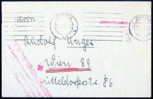1946, Rot-Kreuz-Brief aus Duisburg am 11.2. ... 