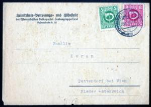 1945, Brief der Heimkehrer-Betreuungsstelle ... 