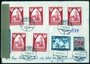 1946, Flugpost-Brief von Wien 108 am 4.11. ... 