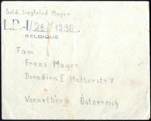 1946, Brief aus dem belgischen Lager ... 