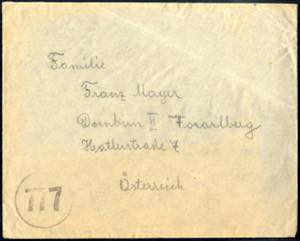 1946, Brief aus dem belgischen Lager ... 