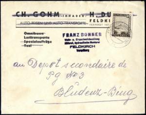 1946, Brief aus Feldkirch am 21.12. ans ... 