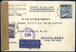 1946, Luftpostbrief aus Wien 110 vom 3.10. ... 