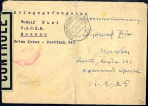 1946, Brief an das Rote Kreuz in Moskau ... 