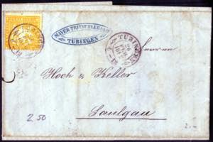 1862, Brief von Tübingen vom 26.2. nach ... 