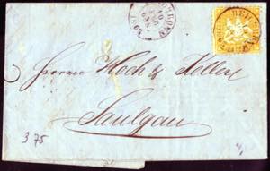 1863, Brief von Heilbronn vom 10.2. nach ... 