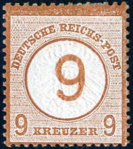 1874, 9 auf 9 Kr braunorange, postfrisch, ... 