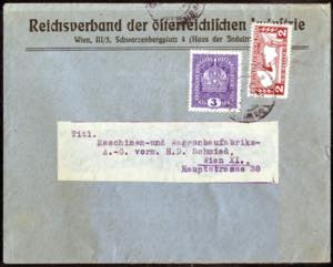 1917, Expressdrucksache, Brief von Wien am ... 