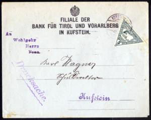 1917, Expressdrucksache, Brief von Kufstein ... 