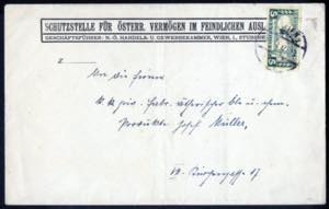 1917, Expressdrucksache, Brief von Wien 1 ... 