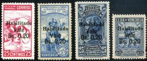 1943, Habilitado, komplette Serie 4 Werte, ... 