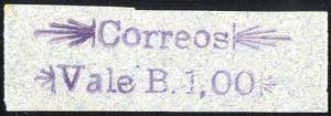 1903, Carupano Handstempel, 1 B violett ... 