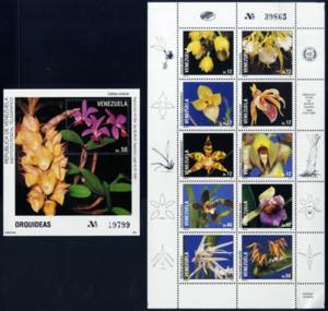 1991, Orchideen, Kleinbogen und Block, ... 