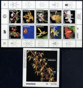 1993, Orchideen, Kleinbogen und Block, ... 