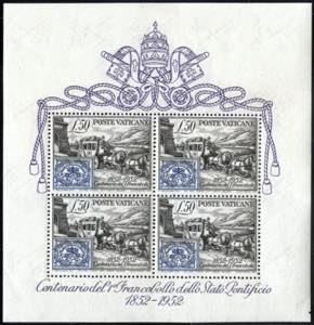 1952, Centenario del francobollo dello stato ... 