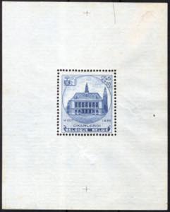 1935, 2,45 Fr + 55 C dunkelblau, Block, ... 