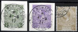 1911, Postauftragsmarken, Serie 3 Werte ... 