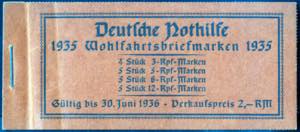 1935, Nothilfe, komplettes Markenheft, ... 