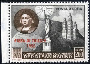 1952, Fiera di Trieste, 200 l. bruno scuro e ... 