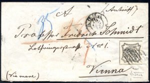1866, Via di Svizzera, lettera da Roma ... 