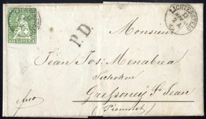 1861, Brief vom 13.11.1861 von Liechtensteig ... 