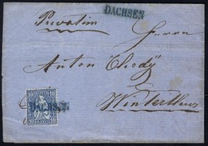 1863, Brief vom 6.10.1863 von Dachsen nach ... 