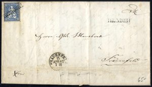 1863, Brief vom 14.4.1863 von Thurndorf nach ... 