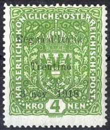1918, Trentino - Alto Adige, 4 Kronen senza ... 