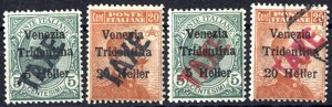 1918/19, Bolzano 3, 5 e 20 h Venezia ... 