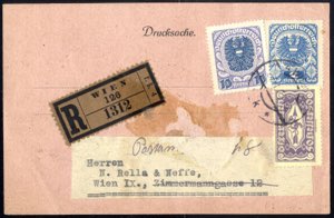 1922, Orts - Drucksache von Wien 27.1.1922 ... 