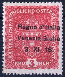 1918, francobolli dAustria soprastampati, 3 ... 