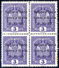1918, francobolli dAustria soprastampati, 3 ... 