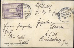 1912, Flugmarke für Bork-Brück mit ... 