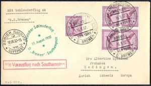 1932, zwei Schleuderflugbriefe, einer ... 