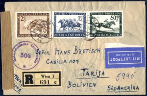 1946, eingeschriebener Luftpostbrief von ... 