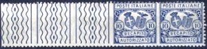 1928, Recapito 10 c azzurro, coppia ... 