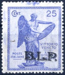 1922, BLP Vittoria 25 c con soprastampa ... 