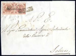 1858, lettera del 7.8.1858 da Napoli a ... 