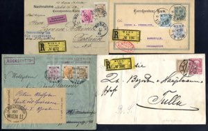 1900 ca, Reko/Rückschein Ortsbrief, ... 
