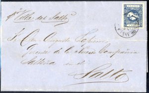 1863, Brief von Buenos Aires nach Salto pr ... 