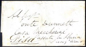 1845, lettera del 5.10.1845 da Livorno a ... 